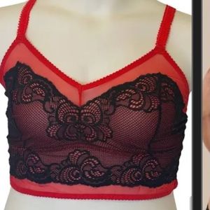 Torrid Black and Red bralette size 2